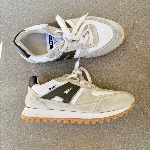 Axel Arigato Aeon Runner Navy And Cream Ivory Low Sneakers 7.5 - Picture 3 of 11